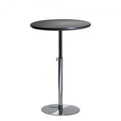 30" Round Bar Table w/ Chrome Hydraulic Base