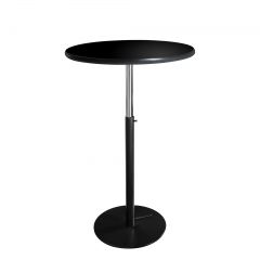 30" Round Bar Table w/ Black Hydraulic Base