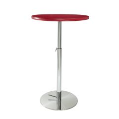 30" Round Bar Table w/ Chrome Hydraulic Base