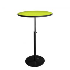 30" Round Bar Table w/ Black Hydraulic Base