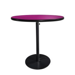 30" Round Café Table w/ Black Hydraulic Base