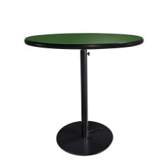 30" Round Café Table w/ Black Hydraulic Base, Green Top