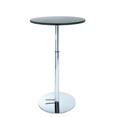 30" Round Bar Table w/ Chrome Hydraulic Base