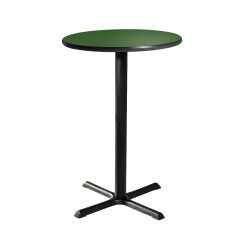 30" Round Bar Table w/ Standard Black Base, Green Top