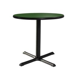 30" Round Cafe Table w/ Standard Black Base, Green Top