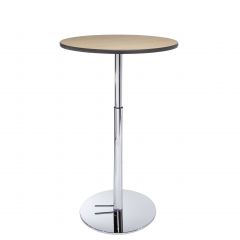 30" Round Bar Table w/ Chrome Hydraulic Base