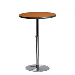 30" Round Bar Table w/ Chrome Hydraulic Base