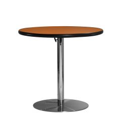 30" Round Café Table w/ Chrome Hydraulic Base