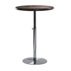 30" Round Bar Table w/ Chrome Hydraulic Base