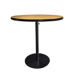 30" Round Café Table w/ Black Hydraulic Base