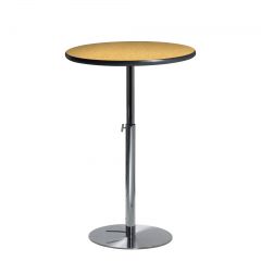 30" Round Bar Table w/ Chrome Hydraulic Base