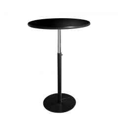 36" Round Bar Table w/ Black Hydraulic Base