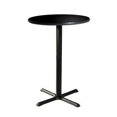36" Round Bar Table w/ Standard Black Base, Black Top
