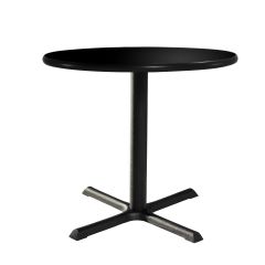 36" Round Cafe Table w/ Standard Black Base, Black Top