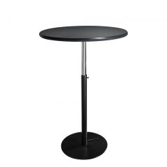 36" Round Bar Table w/ Black Hydraulic Base