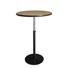 36" Round Bar Table w/ Black Hydraulic Base