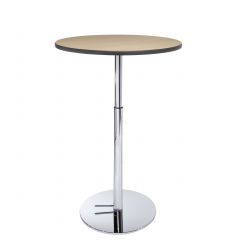 36" Round Bar Table w/ Chrome Hydraulic Base