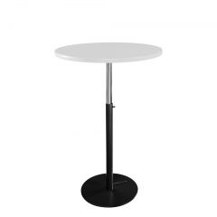 36" Round Bar Table w/ Black Hydraulic Base