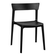Classic black curved-back chair group seating arrangements. 