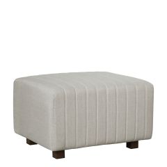 Beverly Small Bench Ottoman, Gray Fabric