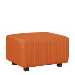 Beverly Small Bench Ottoman, Orange Fabric