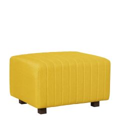 Beverly Small Bench Ottoman, Yellow Fabric