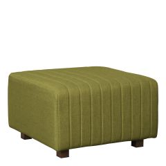 Beverly Square Ottoman, Olive Green Fabric