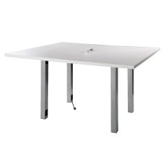 5' Powered Table, White Top