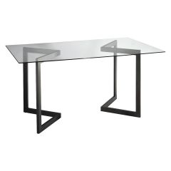Geo Rectangular Table, Black Base