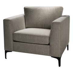 a taupe club chair