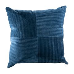 navy blue corduroy textured pillow