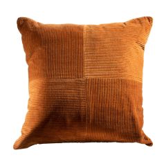 rust corduroy textured pillow