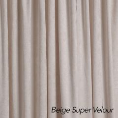 Beige Super Velour Drape 8ft H
