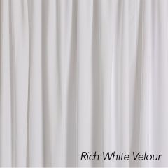 Rich White Velour Drape 12ft H