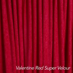 Valentine Red Velour Drape 12ft H