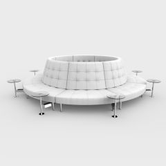 Endless Powered High Back Closed Circle w/ 8 Round Tables