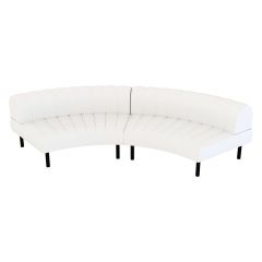 Endless Large Curve Low Back Loveseat w/ Channel Stitch