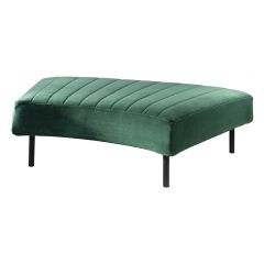 Endless Curved Ottoman, Emerald Velvet