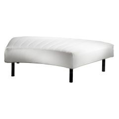 white configurable endless ottoman