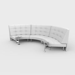 Endless Powered Large Curve High Back Sofa w/ 2 Round Tables