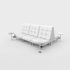 Endless Powered Double Square High Back Sofa w/ 4 Round Tables