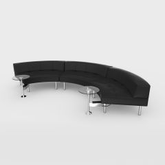 Endless Powered Large Curve Low Back Sofa w/ 2 Round Tables