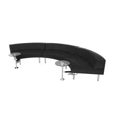 Endless Powered Large Curve Low Back Sofa w/ 2 Round Tables