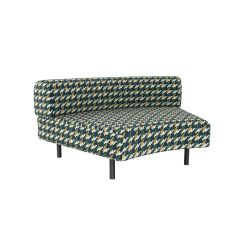 custom fabric cover on seat and back cushions of the endless large curve chair