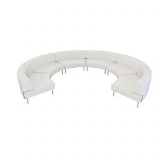 Endless Large Curve Low Back Circle, White Vinyl