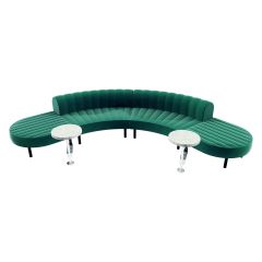 Endless Powered Low Back Comma Sectional w/ 2 Round Tables