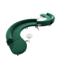 Endless Powered Low Back S Curve Sectional w/ 4 Round Tables