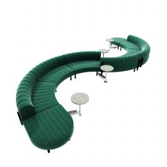 Endless Powered Low Back S Curve Sectional w/ 4 Round Tables