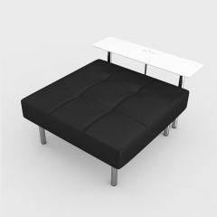 Endless Powered Rectangle Table w/ Square Ottoman