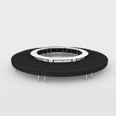 Endless Powered Closed Circle Ottoman w/ Small Curved Tables